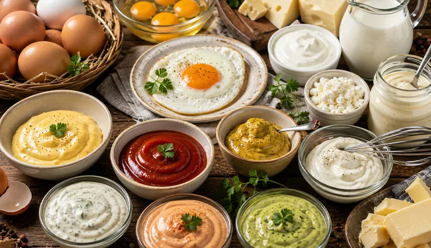 ترفند های تخم مرغ، لبنیات و سس ها ترفند های تخم مرغ، لبنیات و سس ها