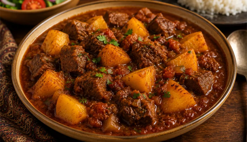 خوراک گوشت و سیب زمینی