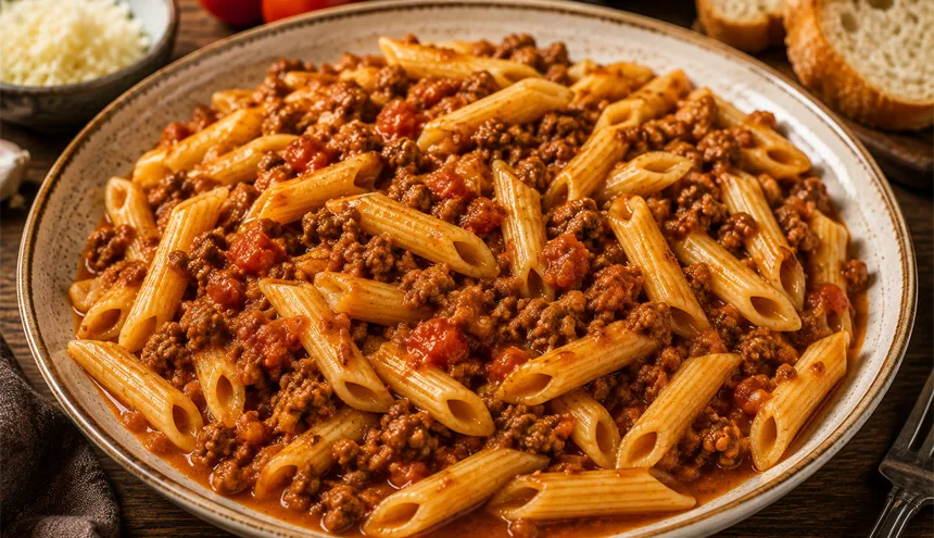 پاستا با سس گوشت