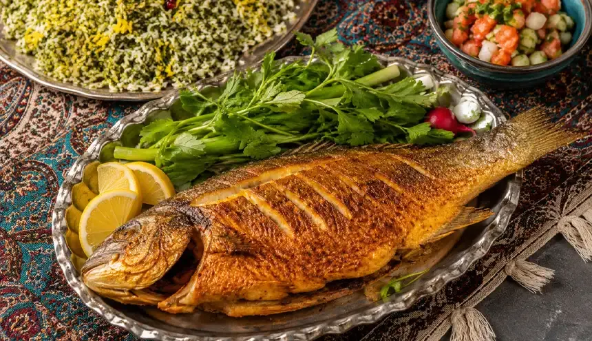 سبزی پلو با ماهی