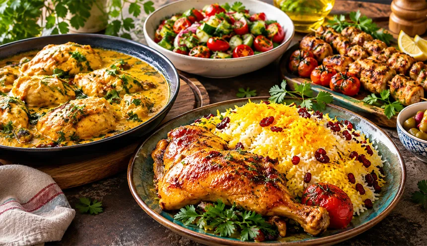 غذا با مرغ برای نهار غذا با مرغ برای نهار