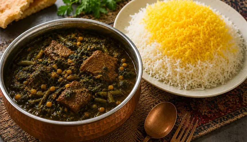 خورش طلا کوله غورابه با برنج