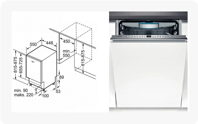 اندازه ی ماشین ظرفشویی اندازه ی ماشین ظرفشویی