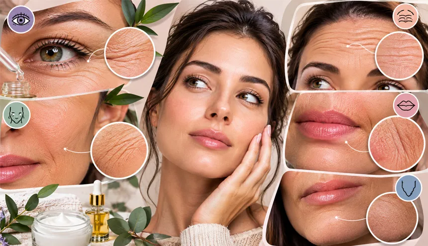انواع چین و چروک های پوست صورت