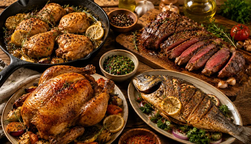 فوت و فن پخت گوشت، مرغ و ماهی فوت و فن پخت گوشت، مرغ و ماهی