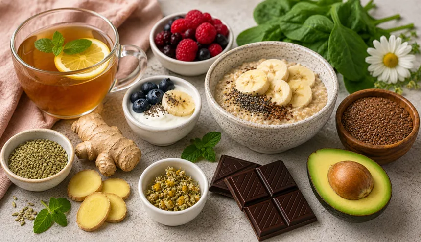 برای کاهش نفخ و ناراحتی پریود چه بخوریم؟ برای کاهش نفخ و ناراحتی پریود چه بخوریم؟