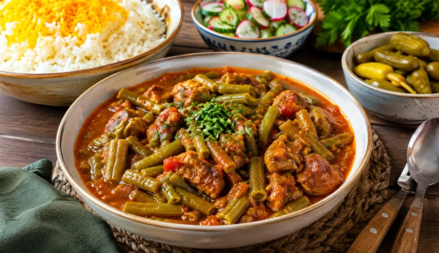  خورش لوبیا سبز